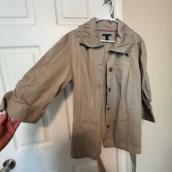 Tommy Hilfiger Women's Beige Utility Jacket - Picture 2 of 5